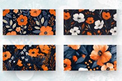 Navy &amp; Tangerine Floral Mug wrap Sublimation Designs Product Image 2