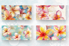 Watercolor Plumeria Flower Mug Wrap Sublimation Designs Product Image 2