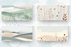 Minimalist Meadows Pastel Mug Wrap Sublimation Designs Product Image 2
