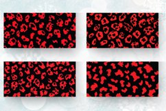 Black and Red Leopard Valentine Mug wrap Sublimation Designs Product Image 2