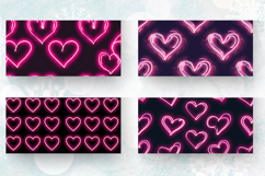 Pink Neon Hearts Mug Wrap Sublimation Designs Product Image 2