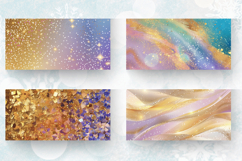 Iridescent and Gold Glitter Mug Wrap Sublimation Designs Product Image 2