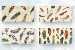 Vintage Birds Feathers mug wrap sublimation Designs Product Image 2