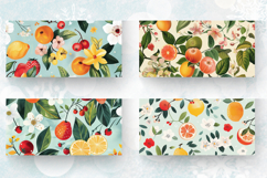 Spring Floral Fruits Mug Wrap Sublimation Designs Product Image 2