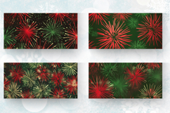 Red &amp; Green Fireworks Mug Wrap Sublimation Designs Product Image 2
