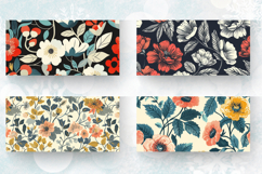 Retro Florals Mug Wrap Sublimation Designs Product Image 2