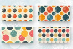 Vintage Retro Polka Dot Mug Wrap Sublimation Designs Product Image 2
