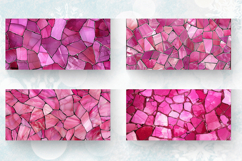 Pink Stained Glass Mug Wrap Sublimation Designs Product Image 2
