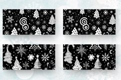 Black &amp; White Holiday Mug wrap Sublimation Designs Product Image 2