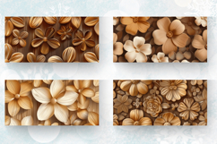 Wooden 3D Flowers Mug Wrap Sublimation Designs Product Image 2