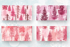 Pink Pine Trees Mug Wrap Sublimation Designs Product Image 2