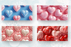 3D Puffy Hearts Mug Wrap Sublimation Designs Product Image 2