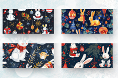 Christmas with Toys and Rabbits Mug Wrap Sublimation Designs Product Image 2