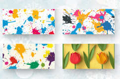 Colorful Paint Splashes Mug Wrap Sublimation Designs Product Image 2