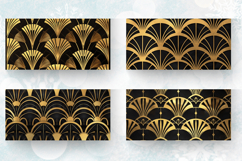 Black &amp; Gold Art Deco Mug Wrap Sublimation Designs Product Image 2