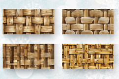 Bamboo Weaving Mug Wrap Sublimation Designs Product Image 2