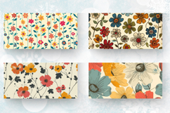 Retro Spring Garden Flowers Mug Wrap Sublimation Designs Product Image 2
