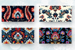 Ikat Embroidery Floral Mug Wrap Sublimation Designs Product Image 2