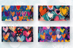 Mixed Media Funky Hearts Mug Wrap Sublimation Designs Product Image 2