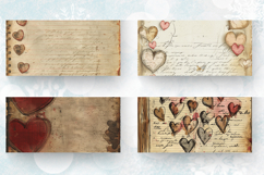 Vintage Hearts Junk Journal mug wrap sublimation Designs Product Image 2