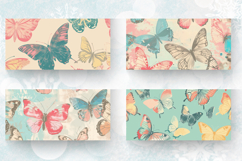 Pastel Spring Butterflies Mug Wrap Sublimation Designs Product Image 2
