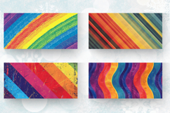 Rainbow Denim Jeans Fabric Mug Wrap Sublimation Designs Product Image 2