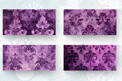 Watercolor Plum Damask Mug Wrap Sublimation Design Sublimati Product Image 2