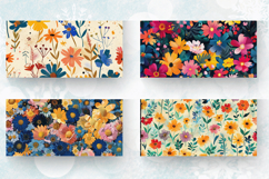 Vibrant Pressed Flowers mug wrap sublimation Designs Product Image 2