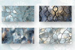 Silver Frosted Stained Glass Mug Wrap Sublimation Designs Product Image 2