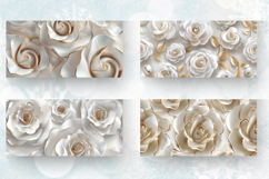3D White Rose Gold Mug Wrap Sublimation Designs Product Image 2