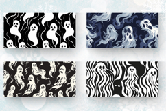 Wavy Ghosts Mug Wrap Sublimation Designs Product Image 2