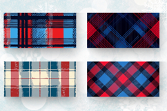 Blue and Red Winter Plaid Mug Wrap Sublimation Designs Product Image 2