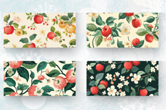 Cottage core Floral Apple Garden Mug Wrap Sublimation Design Product Image 2
