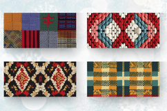 Crochet Knitted Plaid Mug Wrap Sublimation Designs Product Image 2