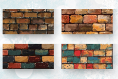 Bricks Printable Mug Wrap Sublimation Designs Product Image 2
