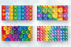Rainbow Coloured Buttons Mug Wrap Sublimation Designs Product Image 2