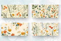Retro Cottage core Wildflowers Mug Wrap Sublimation Designs Product Image 2