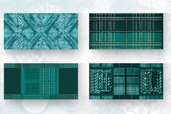 Teal Knitted Plaid Mug Wrap Sublimation Designs Product Image 2