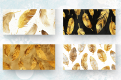 Gold Birds Feathers Mug Wrap Sublimation Designs Product Image 2