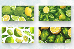 Lime &amp; Lemons Mug Wrap Sublimation Designs Product Image 2