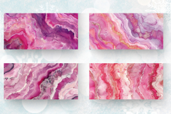 Pink Watercolor Geode Mug Wrap Sublimation Designs Product Image 2