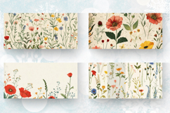 Cottagecore Wildflowers Mug Wrap Sublimation Designs Product Image 2