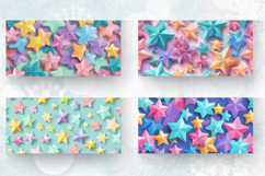 3D Sweet Multicolor Stars Mug Wrap Sublimation Designs Product Image 2