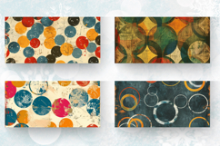 Abstract Grunge Circles Mug Wrap Sublimation Designs Product Image 2