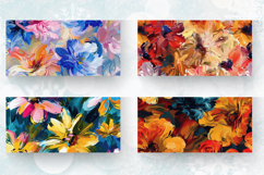 Abstract Oil Paint Flowers Mug Wrap Sublimation Designs Product Image 2