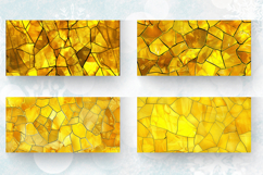 Yellow Stained Glass Mug Wrap Sublimation Designs Product Image 2