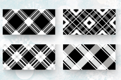 Black White Plaid Mug Wrap Sublimation Designs Product Image 2