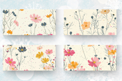 Cosmos Flowers Mug Wrap Sublimation Designs Product Image 2