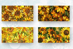 Sunflower Stained Glass Mug Wrap Sublimation Designs Product Image 2