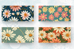 Retro Daisy Flowers Mug Wrap Sublimation Designs Product Image 2